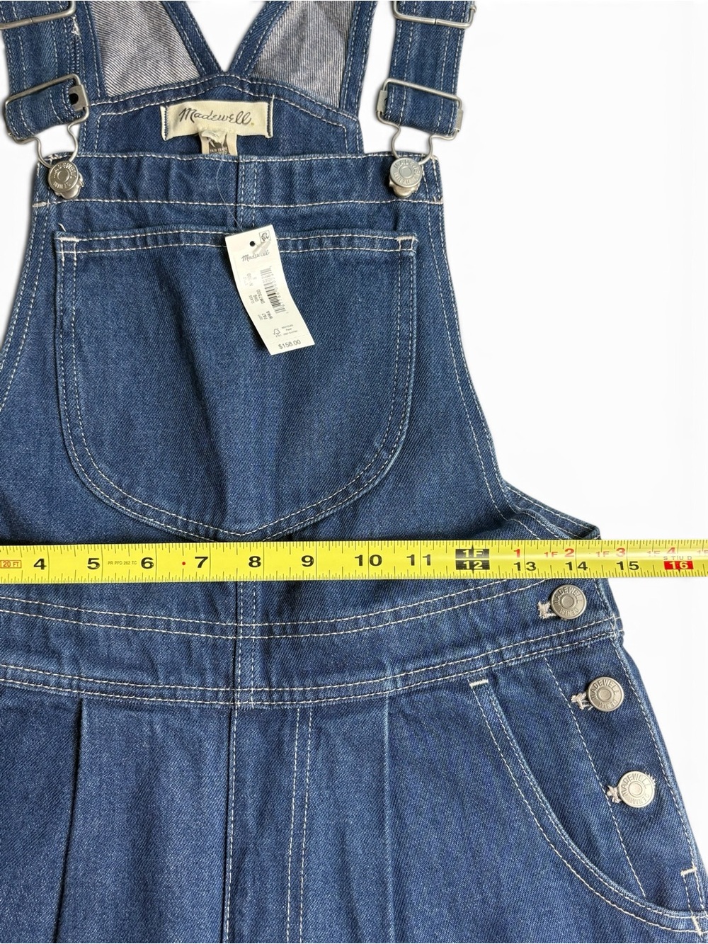 NWT Madewell Superwide-Leg Denim Overalls Warham Wash 6 - Picture 8 of 14